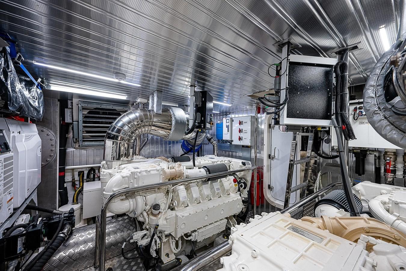 a large room with machinery aboard SO SO NICE Yacht for Sale