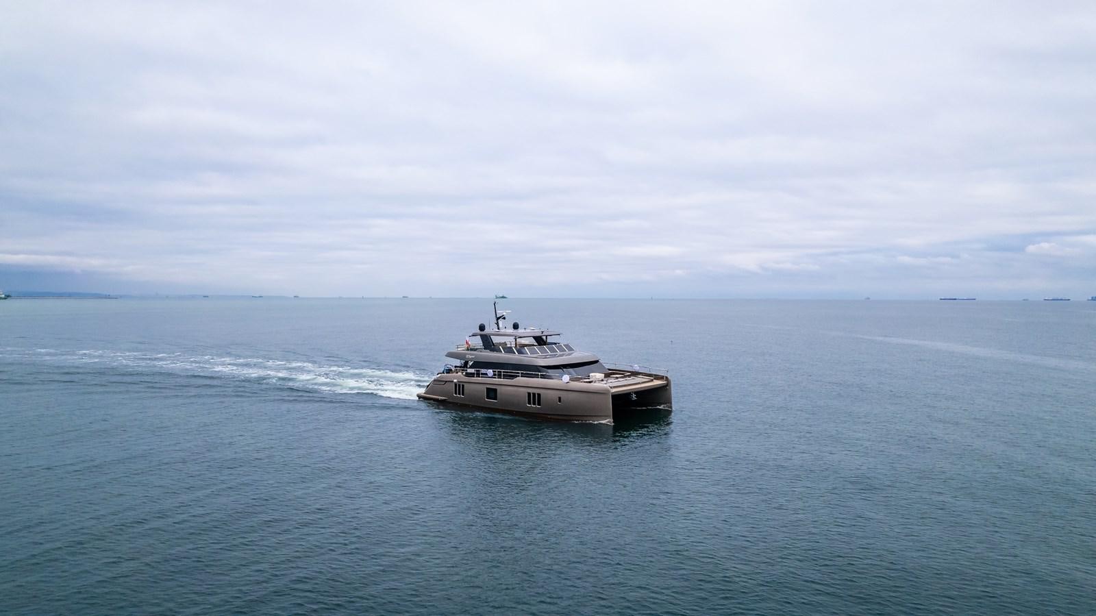 a boat in the water aboard SUNREEF 80 POWER Yacht for Sale