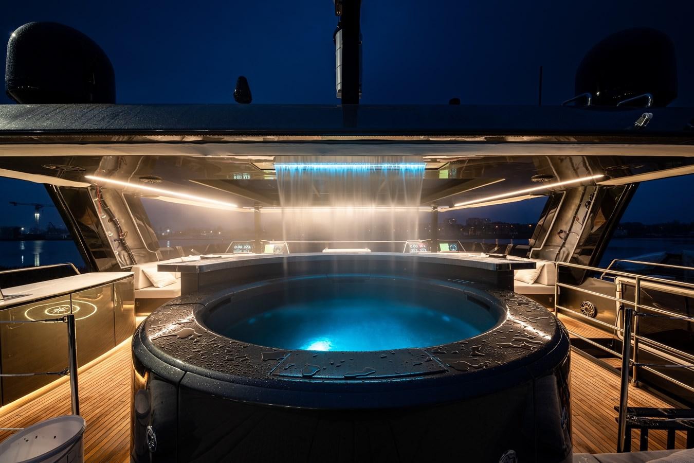 a pool in a building aboard SUNREEF 80 POWER Yacht for Sale