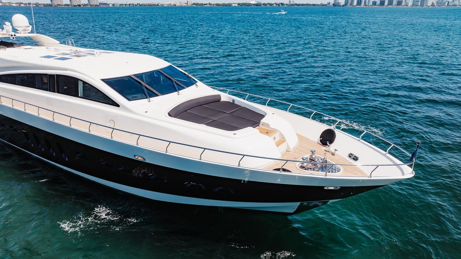 a white boat in the water aboard VENTURE Yacht for Sale