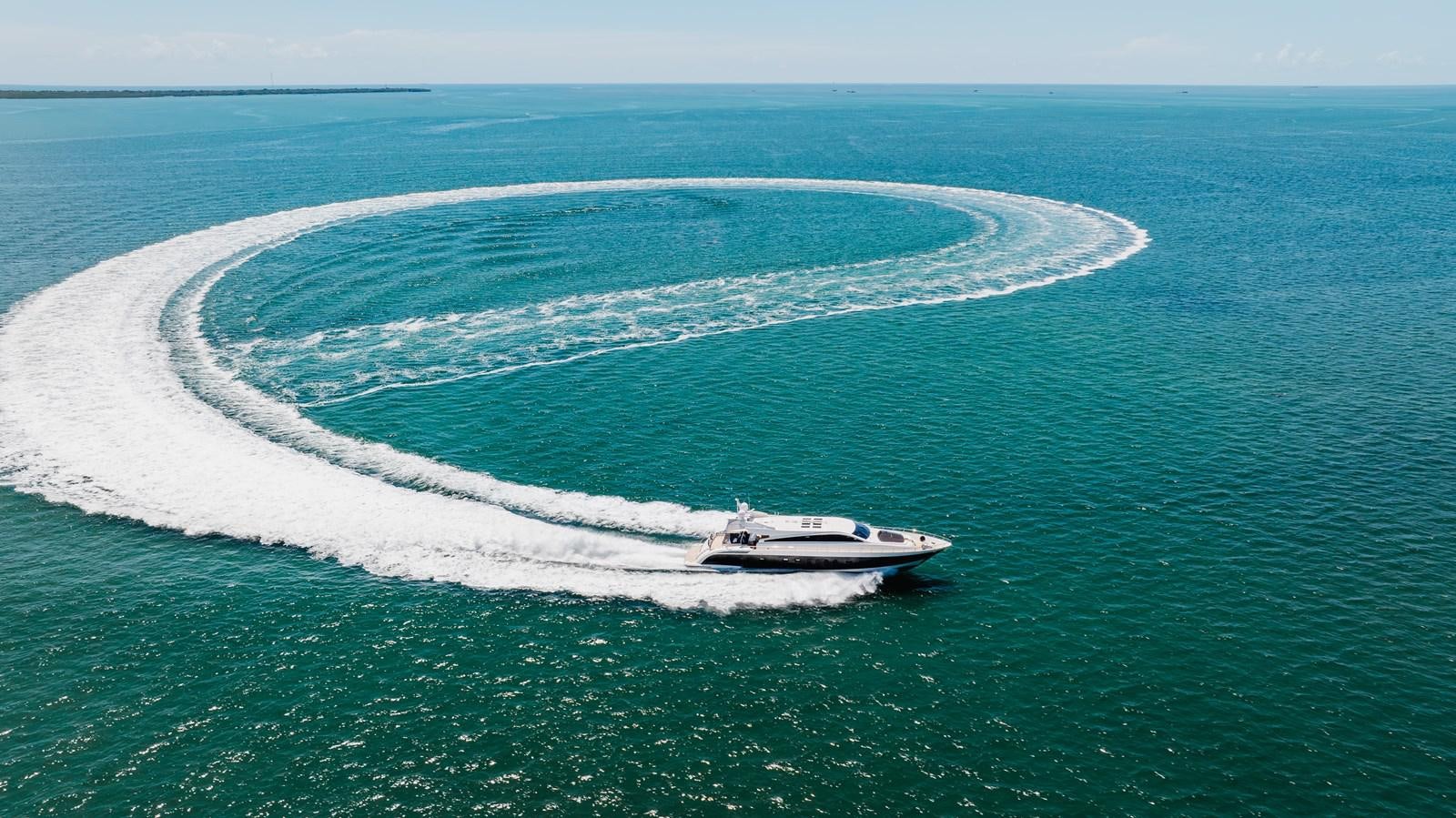 a boat in the water with Lady Elliot Island in the background aboard VENTURE Yacht for Sale