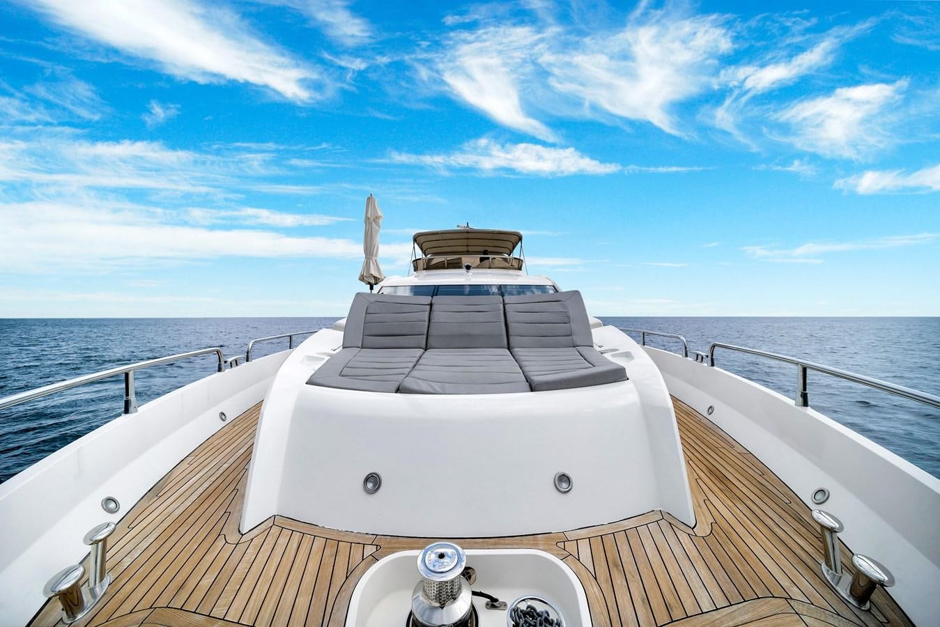 a boat on a deck aboard QUATTRO Yacht for Sale