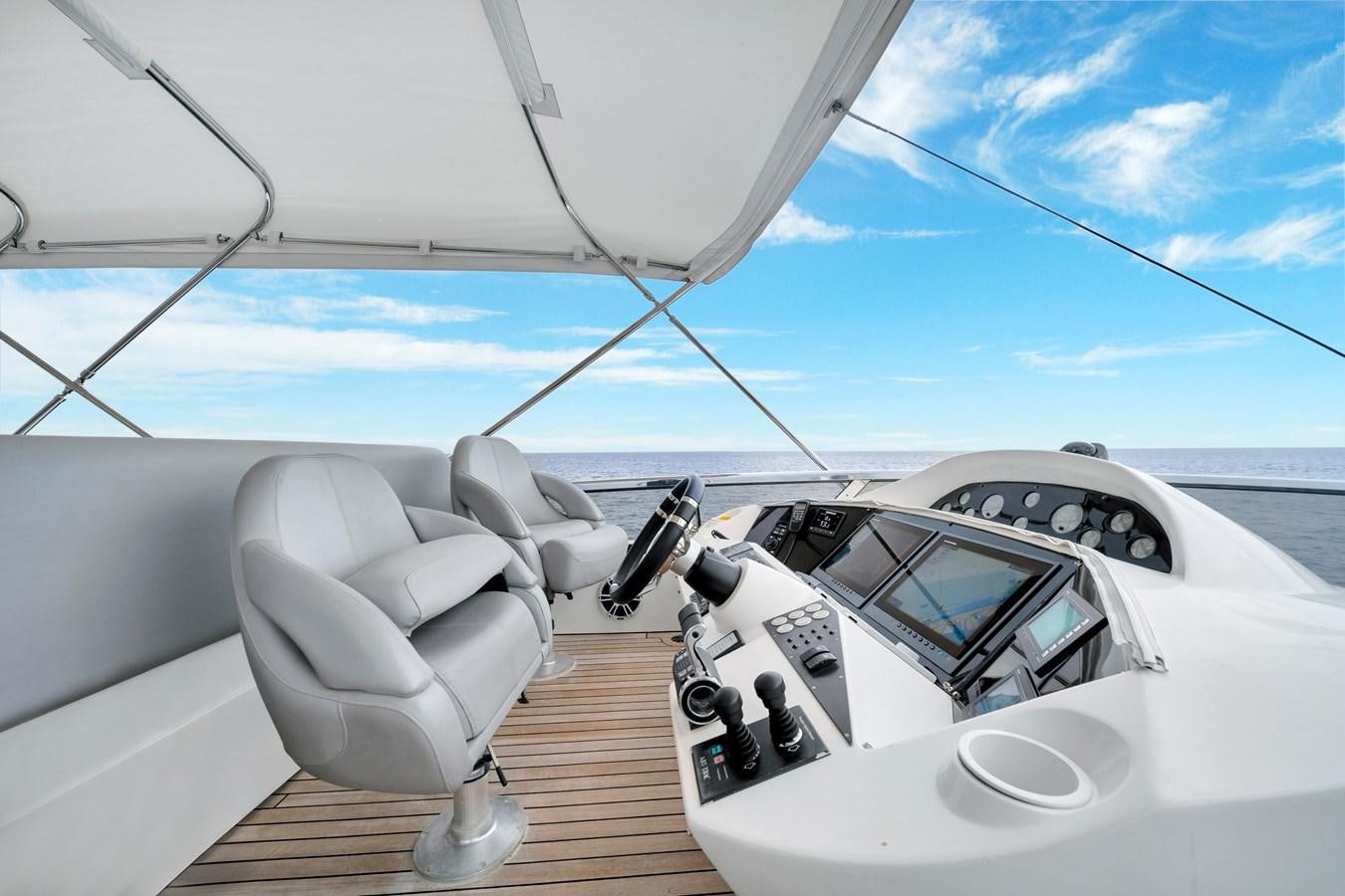 the cockpit of a plane aboard QUATTRO Yacht for Sale