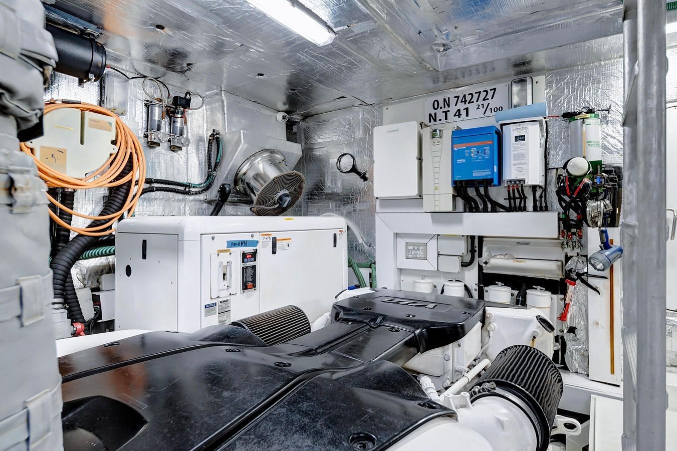 a machine with wires and equipment aboard QUATTRO Yacht for Sale