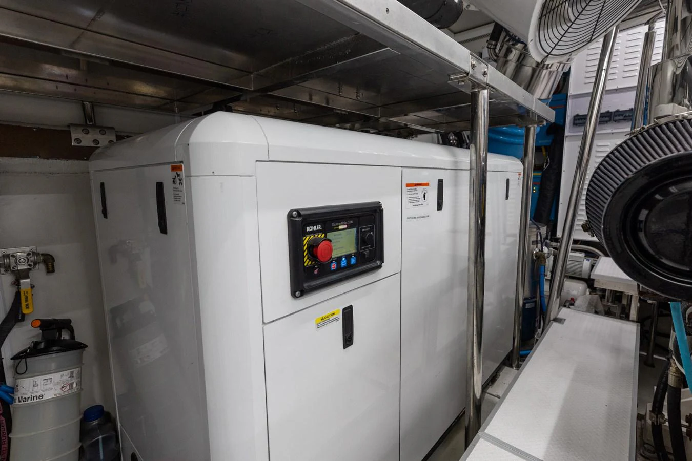 a machine in a room aboard ADAGIO Yacht for Sale