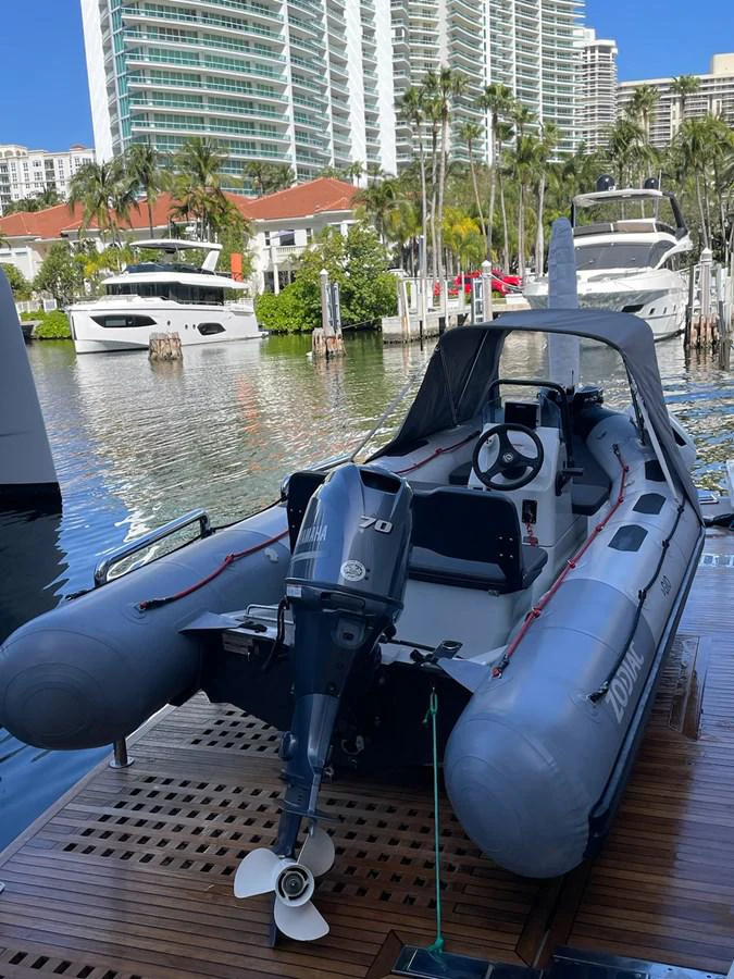 a helicopter on a deck aboard ADAGIO Yacht for Sale