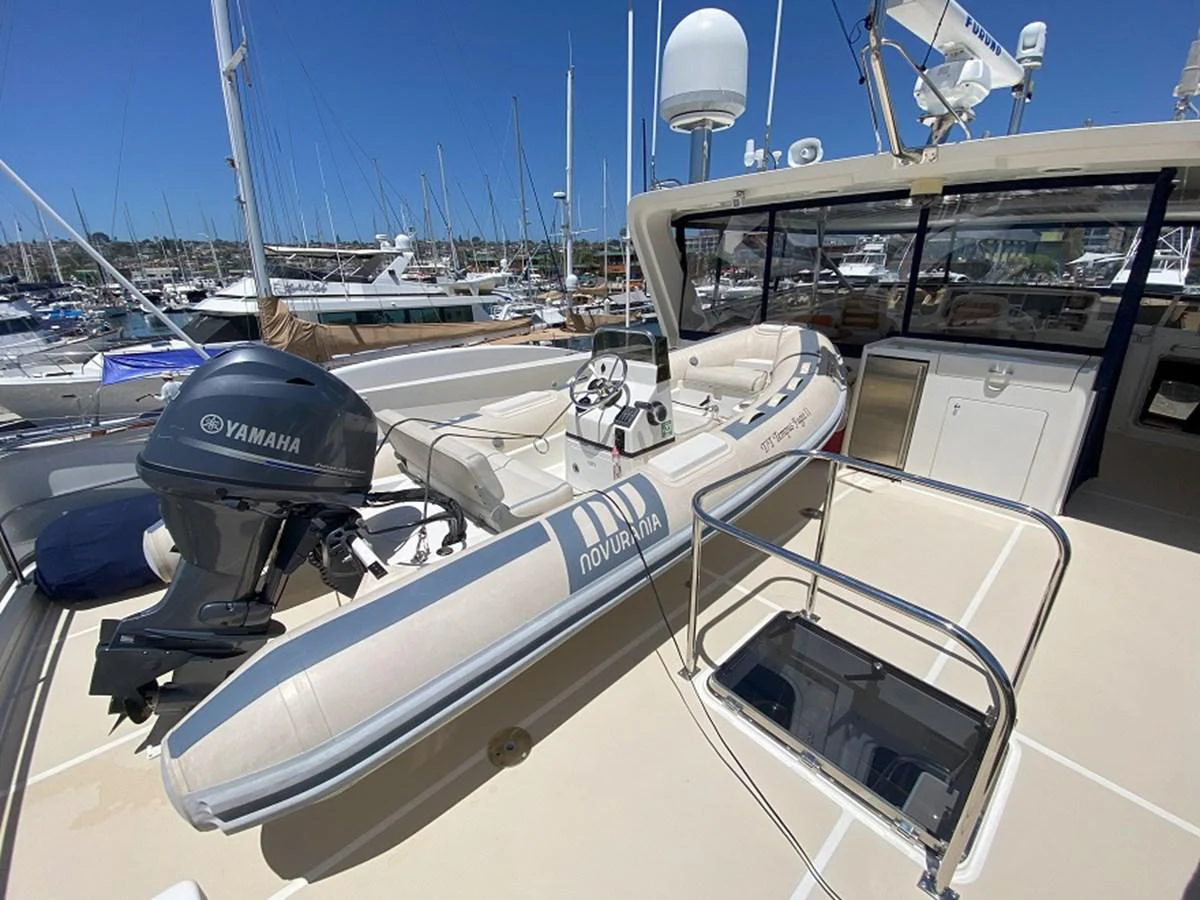 a boat with a camera on it aboard TEMPUS FUGIT II Yacht for Sale