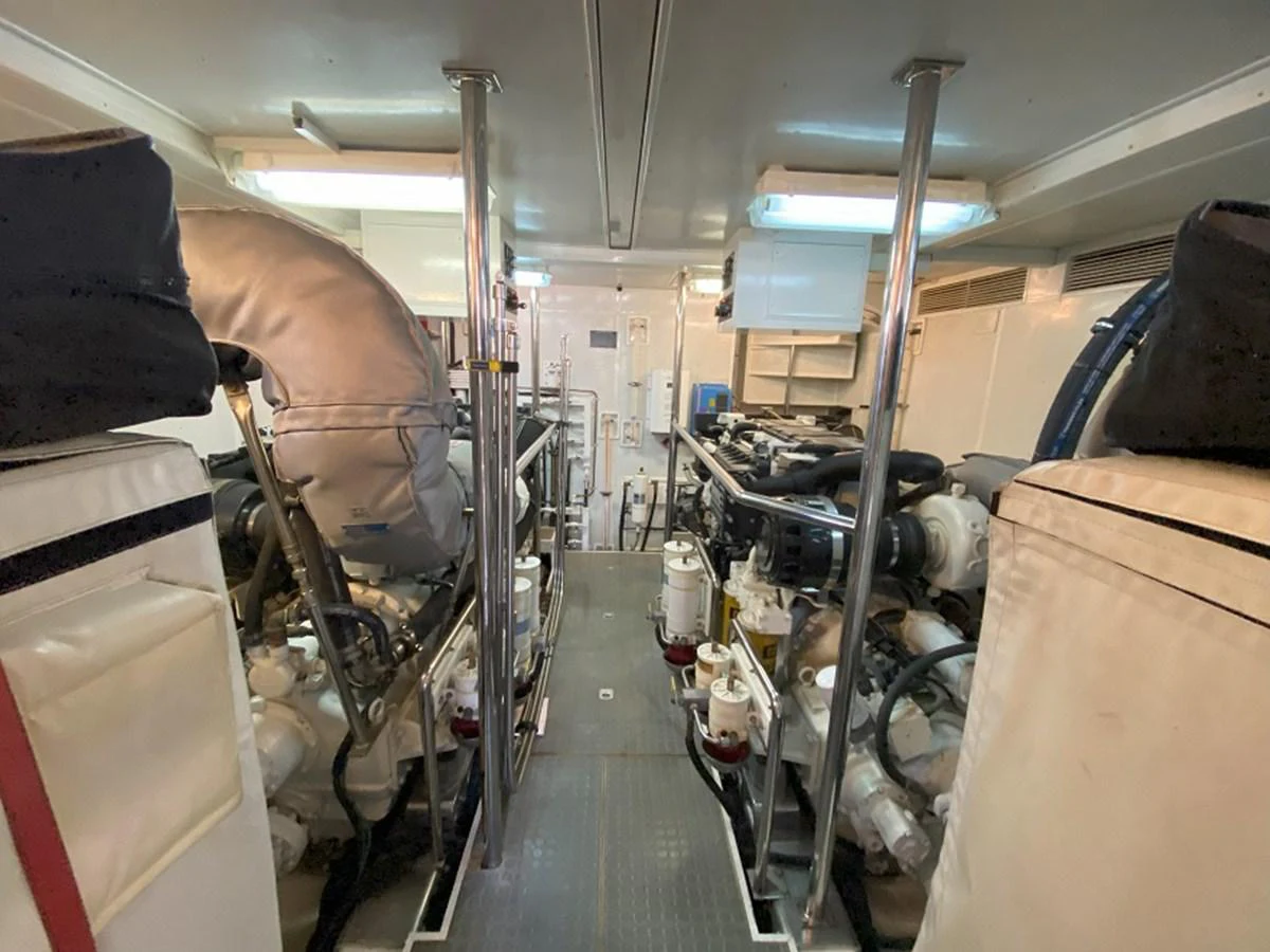 a person in a vehicle aboard TEMPUS FUGIT II Yacht for Sale