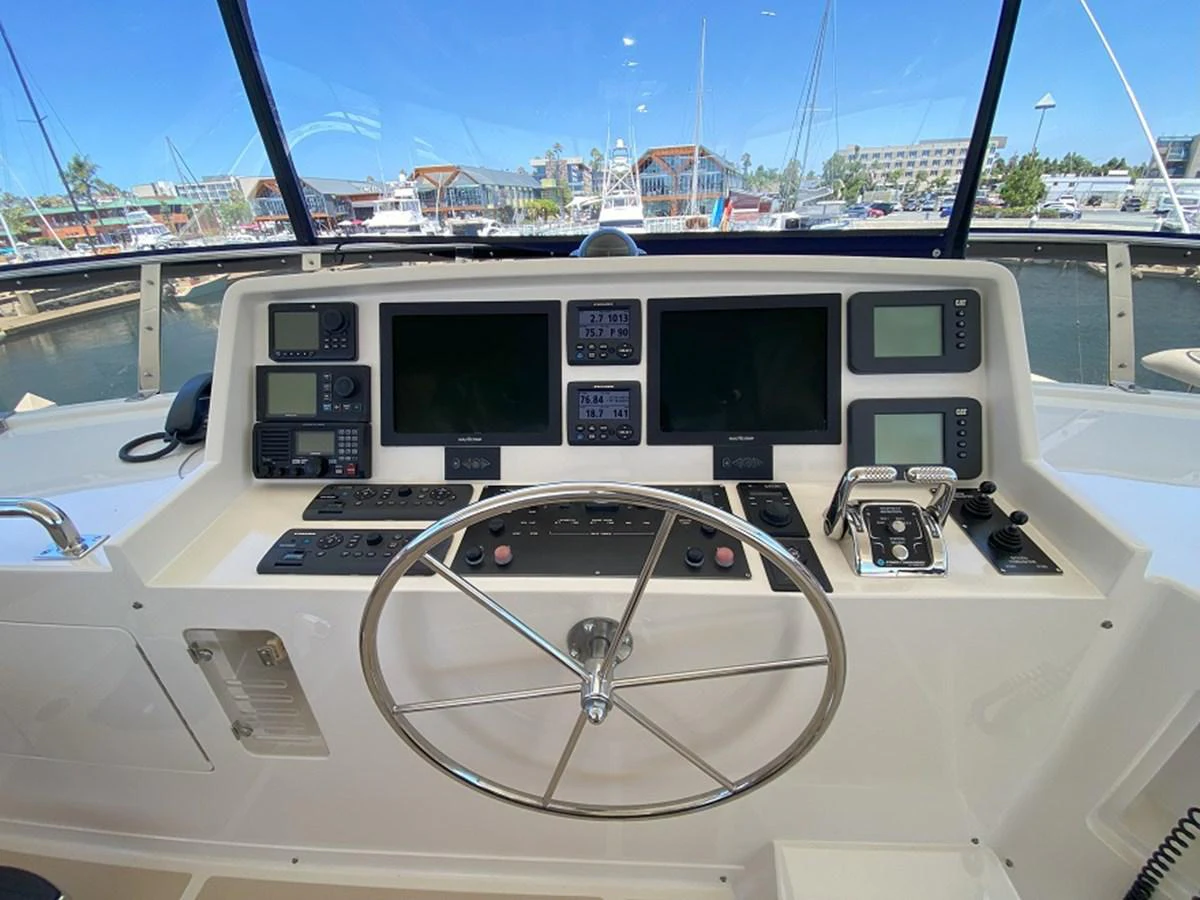 the inside of a car aboard TEMPUS FUGIT II Yacht for Sale