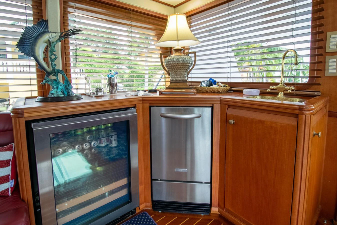 a tv on a dresser aboard CHAIRMAN Yacht for Sale