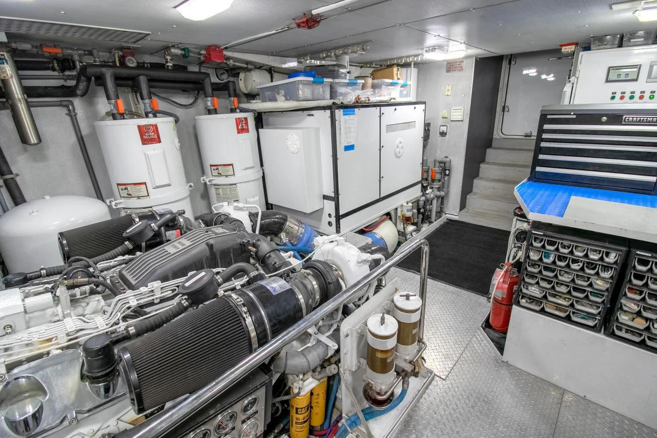 a room with machines and equipment aboard CHAIRMAN Yacht for Sale