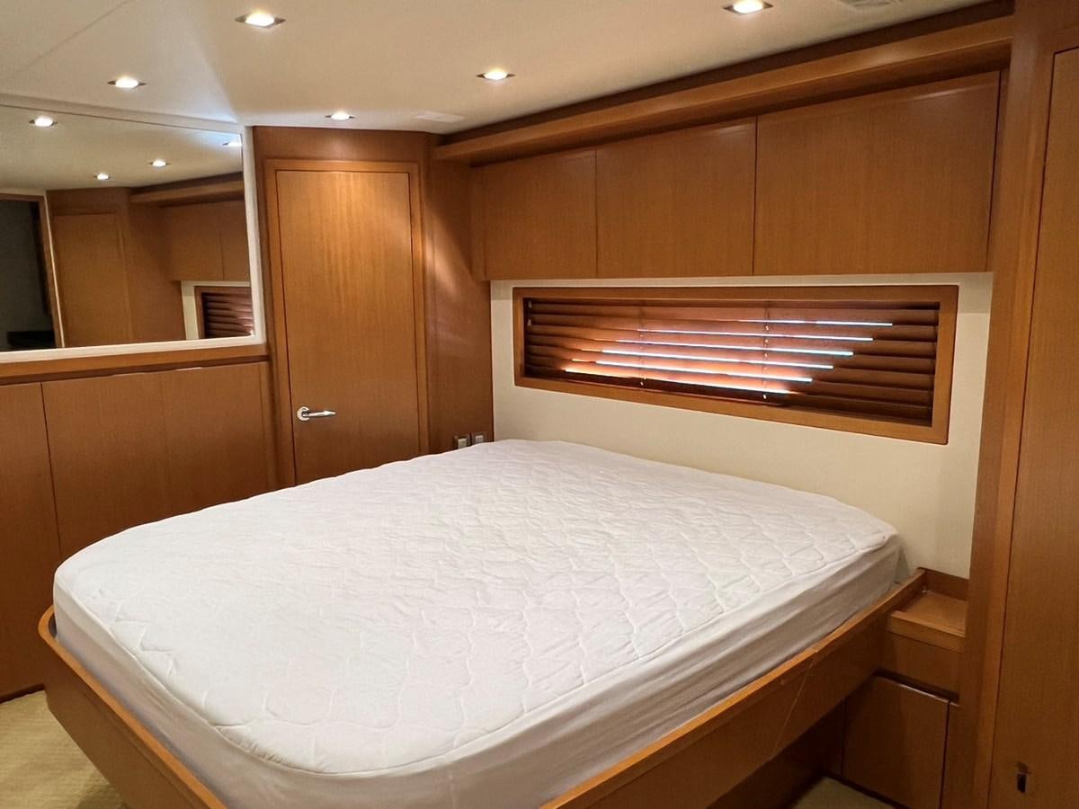 a bed in a room aboard FORWARD Yacht for Sale
