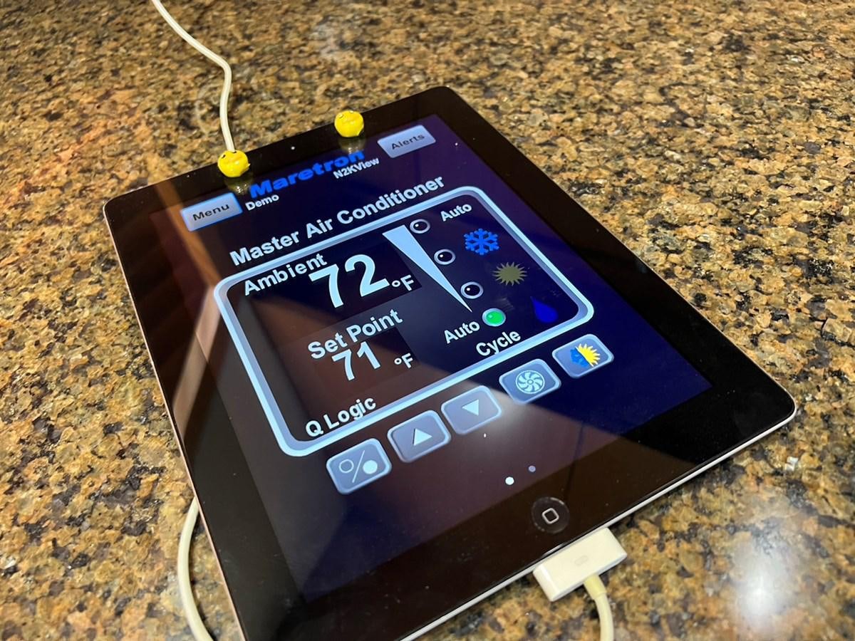 graphical user interface, application aboard FORWARD Yacht for Sale