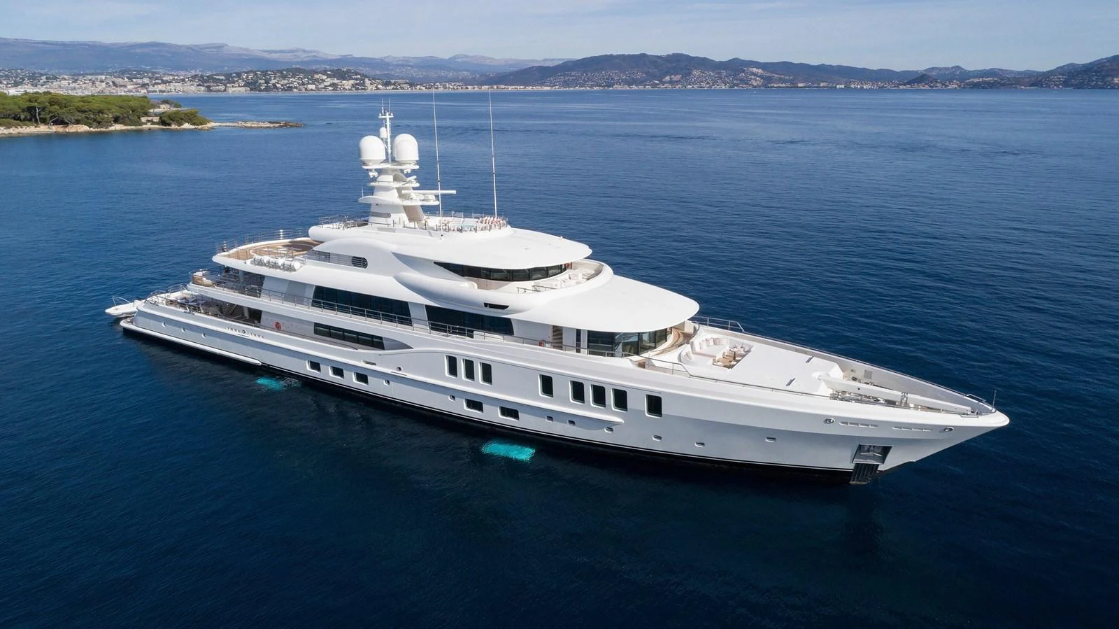 a white yacht in the water aboard NEW SECRET Yacht for Sale