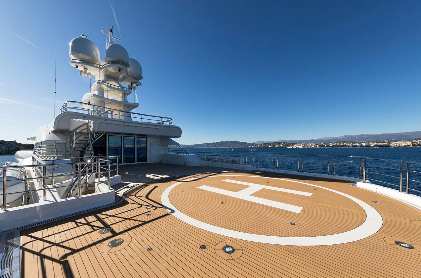a space shuttle on a launch pad aboard NEW SECRET Yacht for Sale