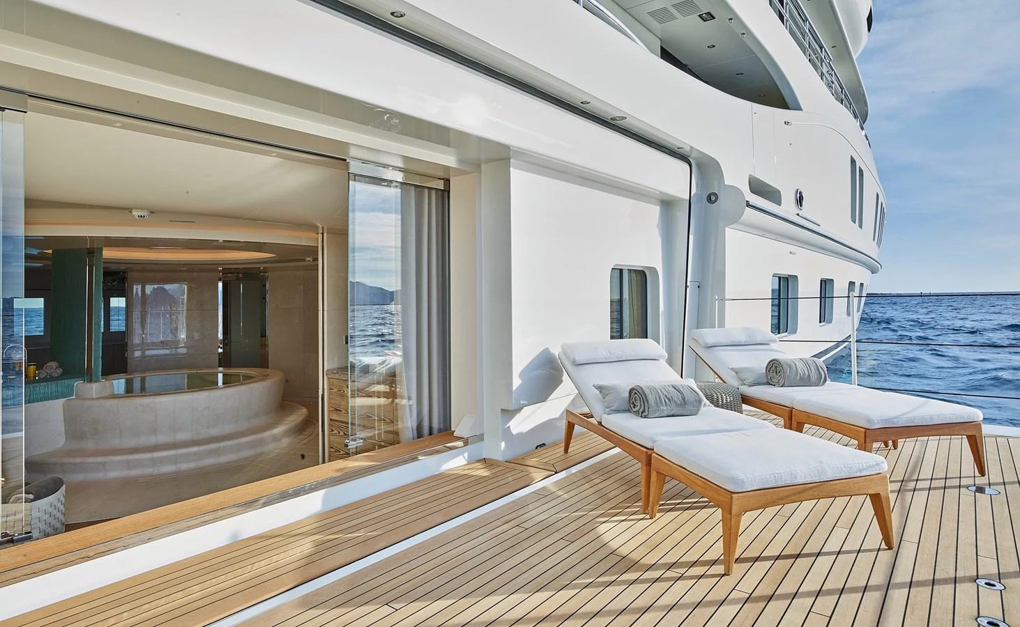 a boat on the water aboard NEW SECRET Yacht for Sale