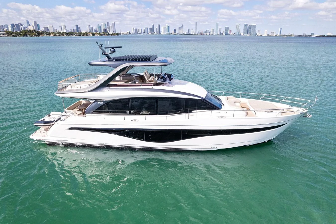 a white boat in the water aboard ELIZABETH Yacht for Sale