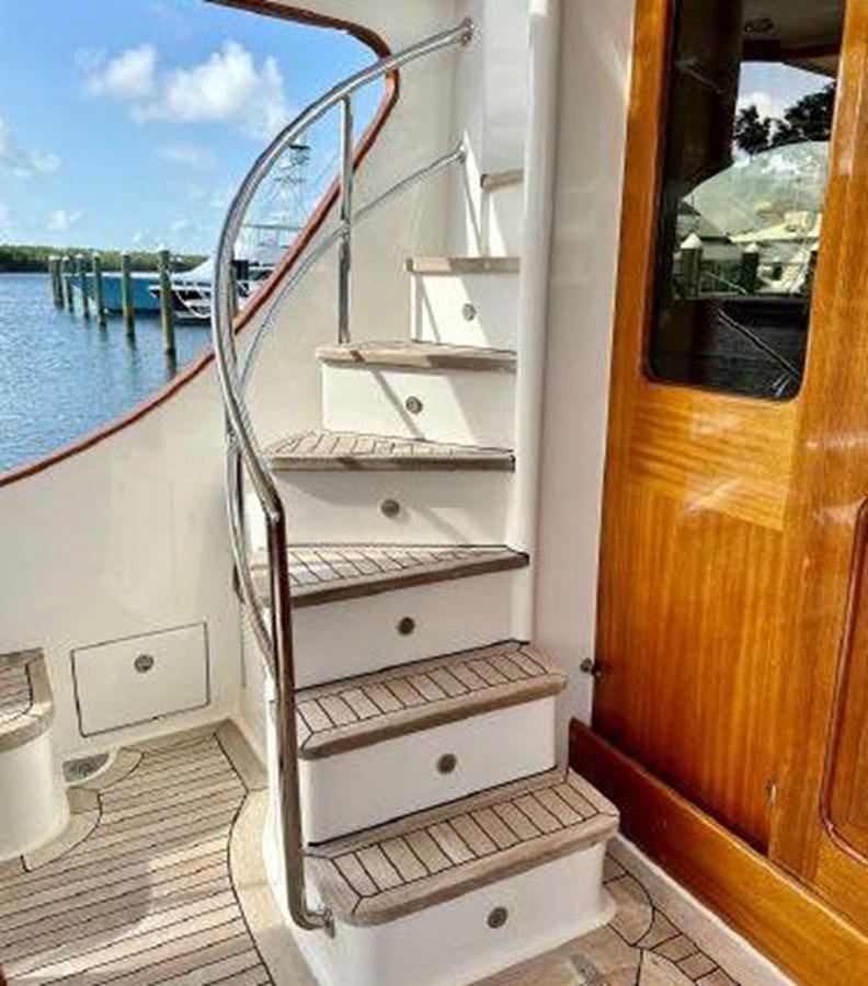 a ladder with a shelf on it aboard TRUANT Yacht for Sale