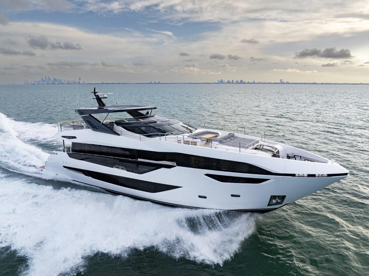 a yacht on the water aboard SUNSEEKER 90/25 Yacht for Sale