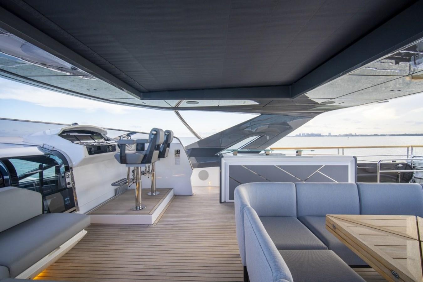 inside of a car aboard SUNSEEKER 90/25 Yacht for Sale