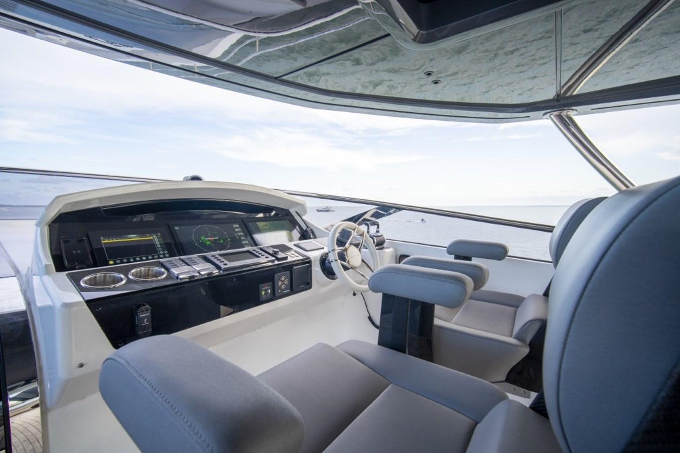inside of a car aboard SUNSEEKER 90/25 Yacht for Sale