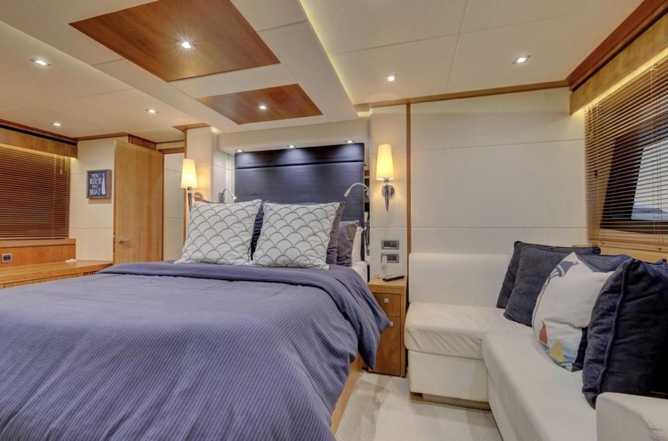 a room with two beds aboard SUNSEEKER 74 2012 SEA C Yacht for Sale
