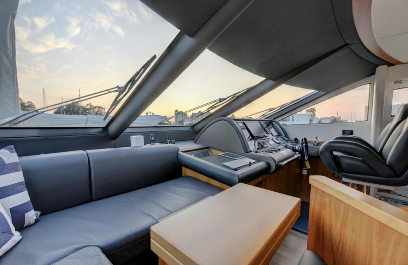 inside of a car aboard SUNSEEKER 74 2012 SEA C Yacht for Sale