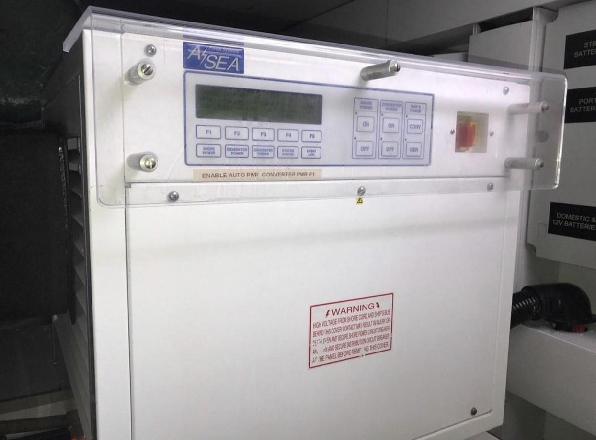 a white machine with buttons aboard SUNSEEKER 74 2012 SEA C Yacht for Sale