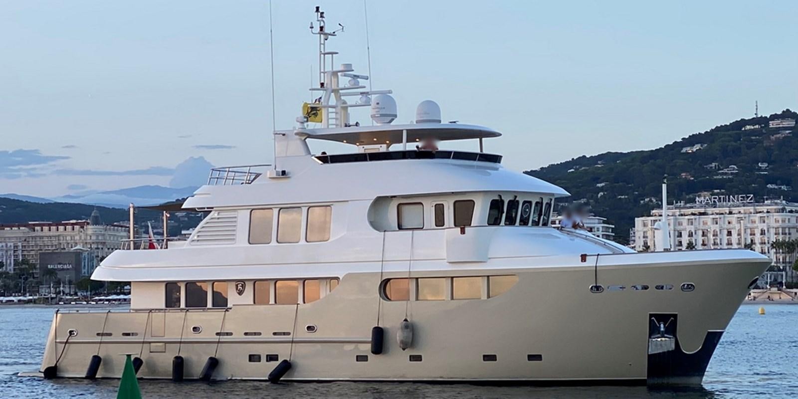 a large white ship aboard O Yacht for Sale