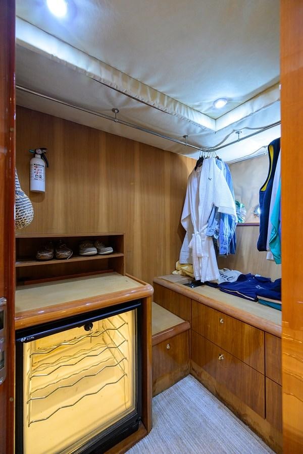 a bathroom with a sink and a mirror aboard MISTRAL Yacht for Sale