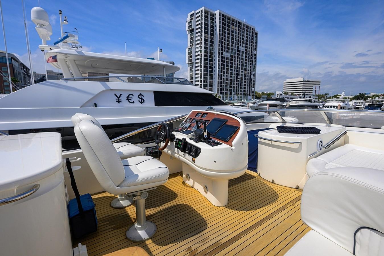 a boat on a deck aboard MISTRAL Yacht for Sale