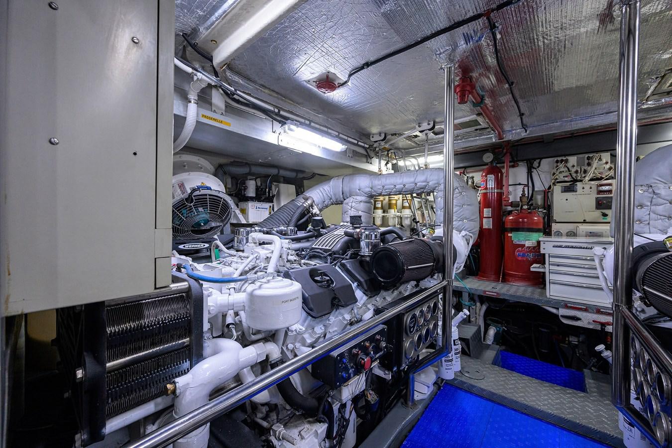 a room with machinery aboard MISTRAL Yacht for Sale