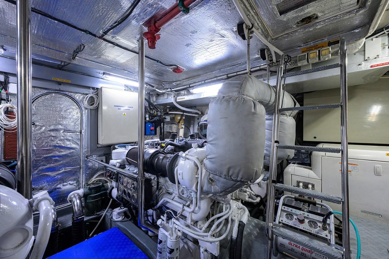 a large machine with pipes aboard MISTRAL Yacht for Sale