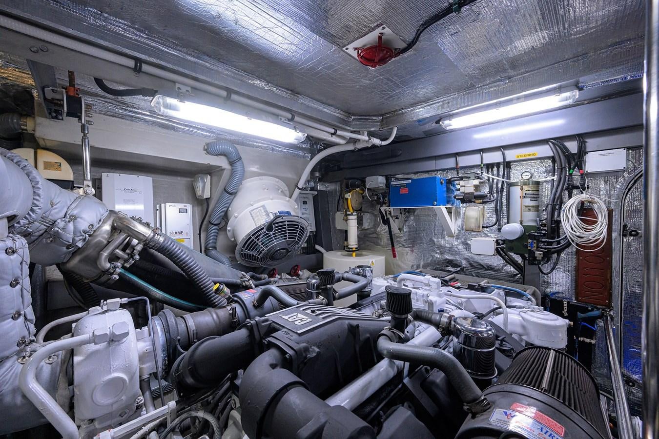 a large room with a large engine aboard MISTRAL Yacht for Sale