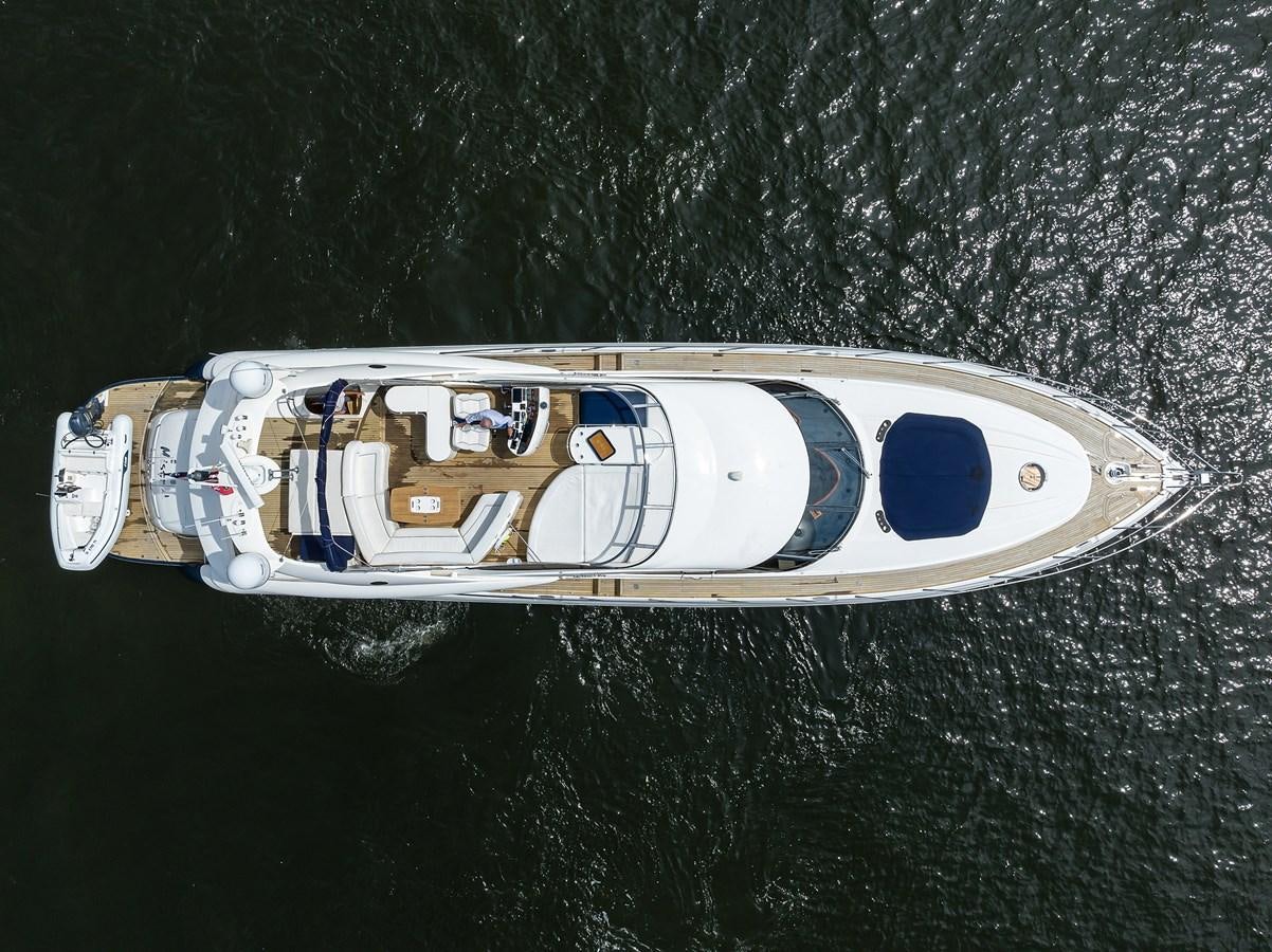 a silver and blue vehicle aboard MISTRAL Yacht for Sale