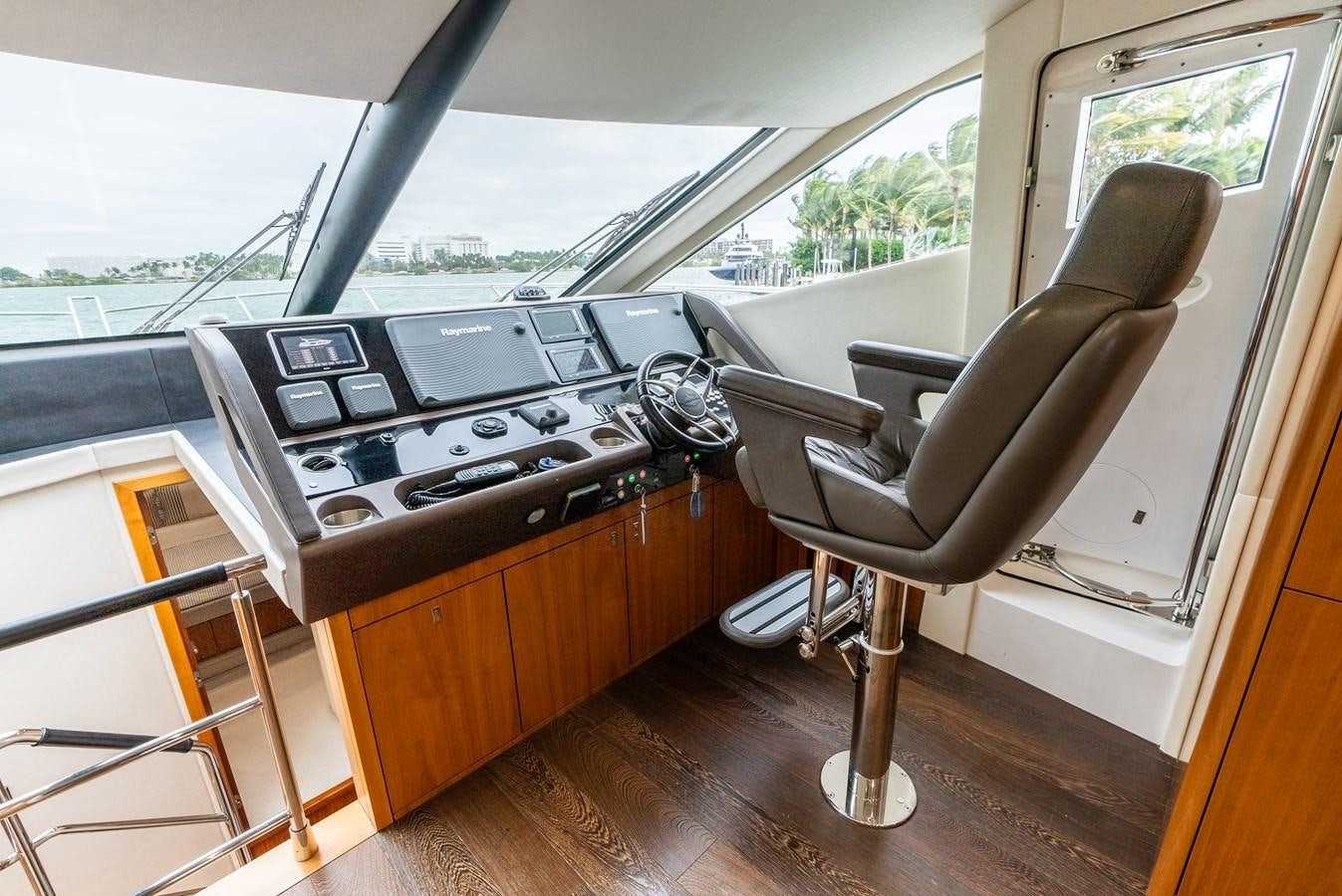 a room with a desk and a chair aboard SHANTI Yacht for Sale
