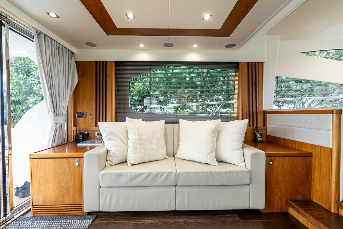 a bed in a room aboard SHANTI Yacht for Sale