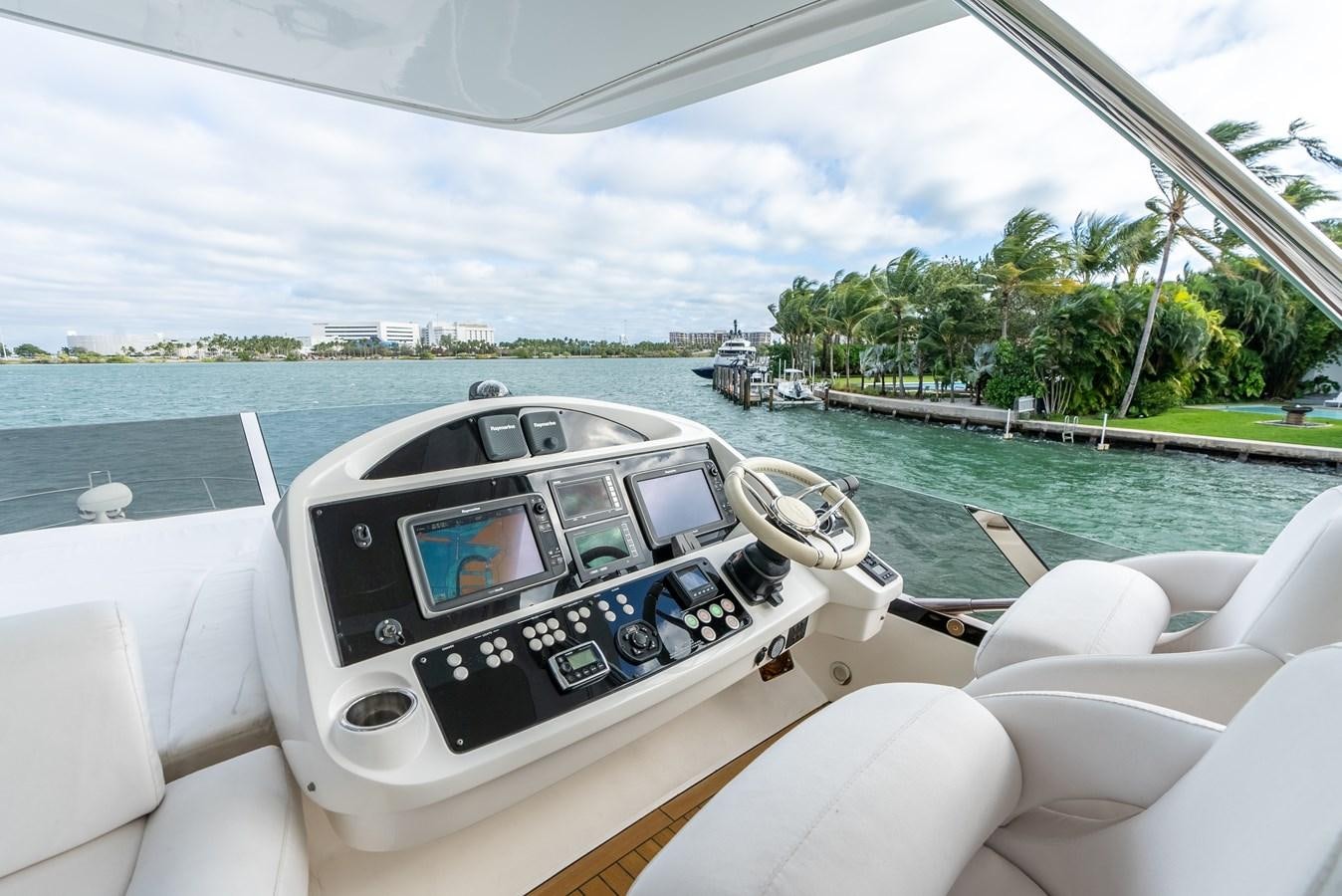 a car driving on a road aboard SHANTI Yacht for Sale
