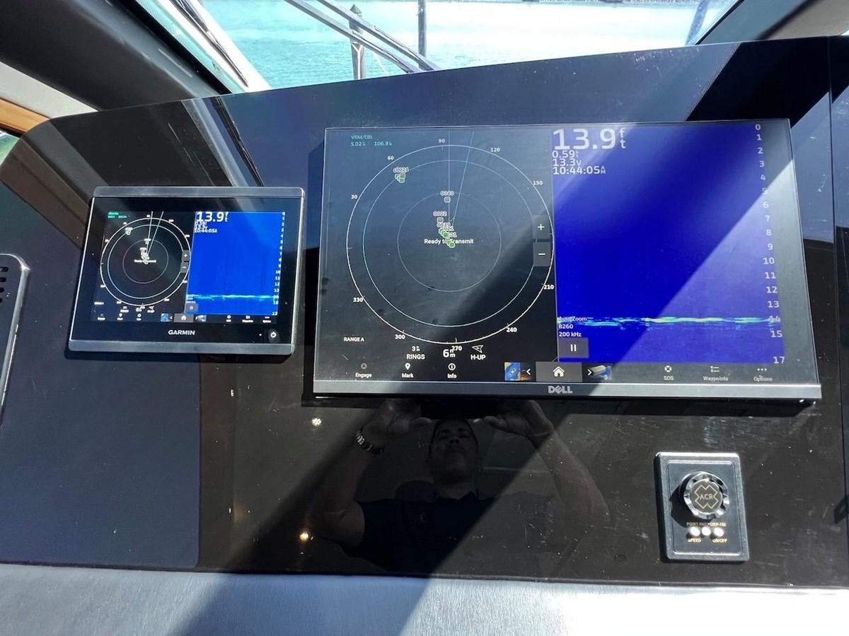 a close-up of a computer screen aboard BEACH BUM Yacht for Sale