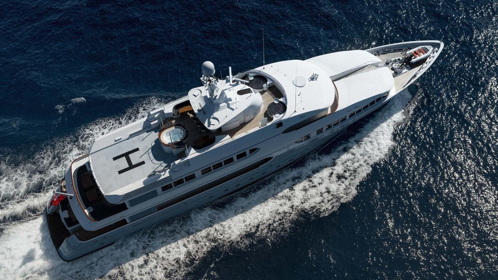 a space ship in the water aboard OLYMPUS Yacht for Sale