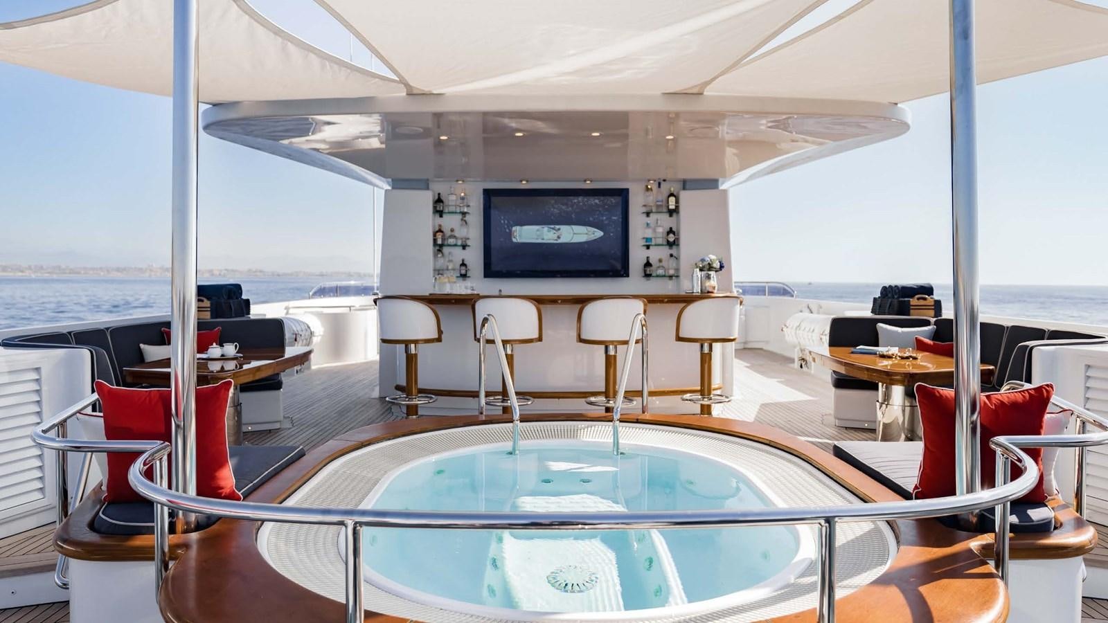 a pool on a deck aboard OLYMPUS Yacht for Sale