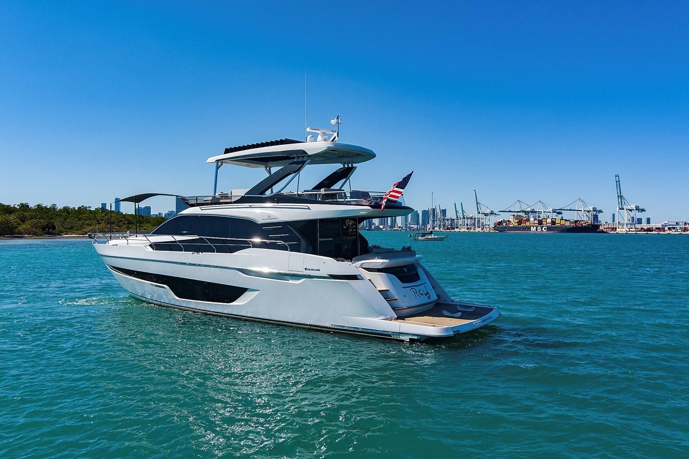 a boat on the water aboard RAW WAVE Yacht for Sale