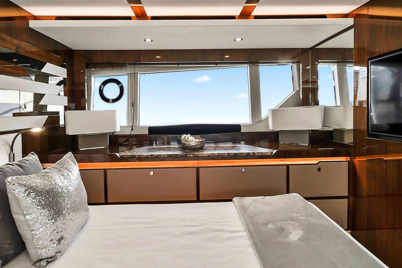 a room with a large window aboard RAW WAVE Yacht for Sale