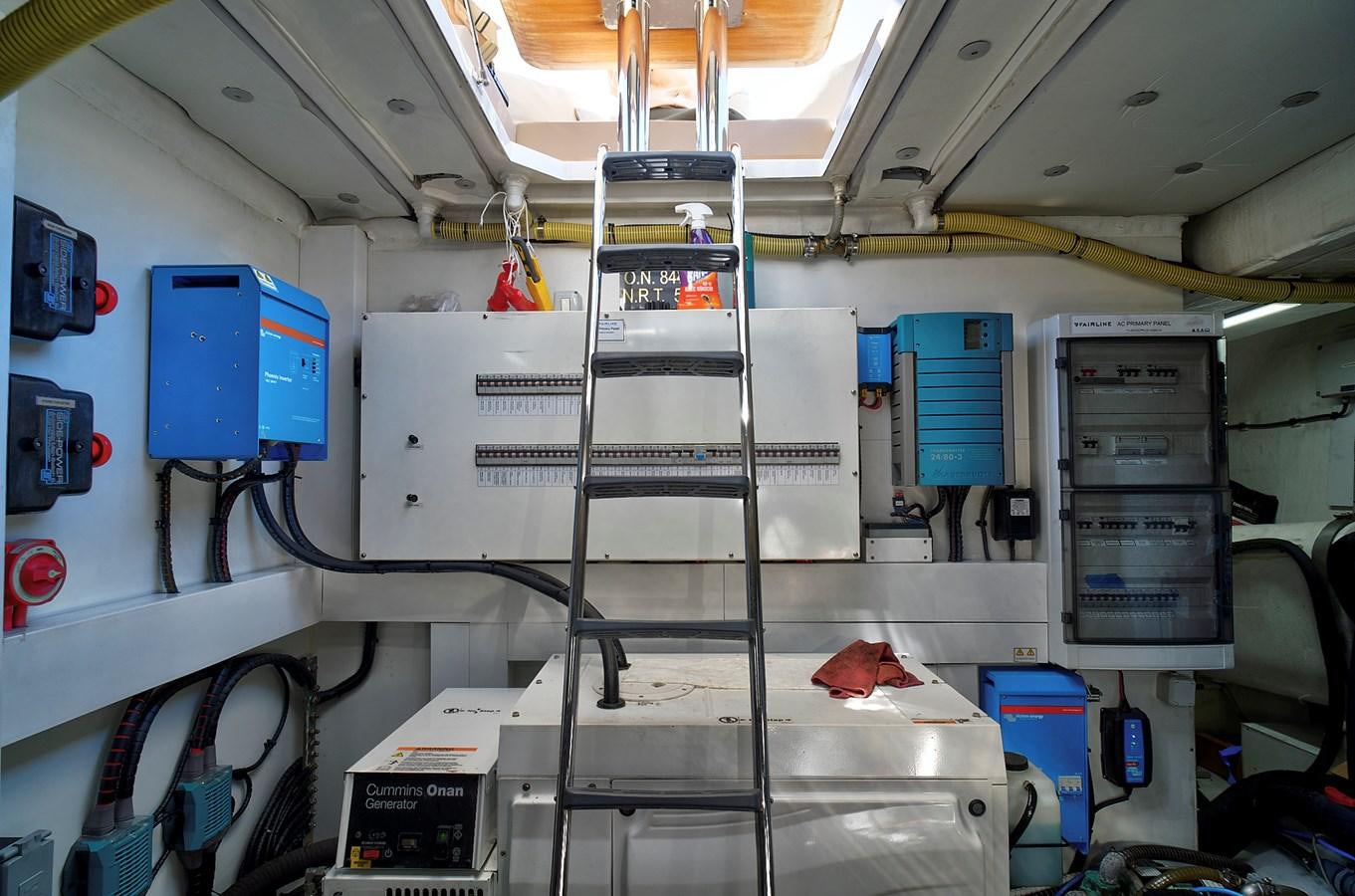 a room with several machines aboard RAW WAVE Yacht for Sale