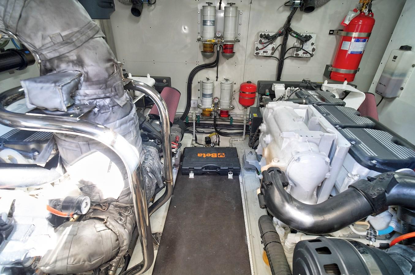 a car with a hood aboard RAW WAVE Yacht for Sale