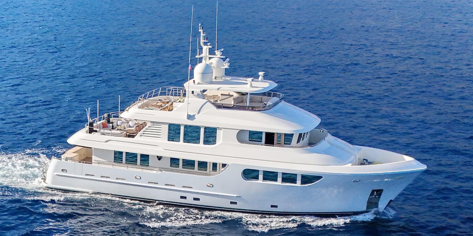 a white boat on the water aboard BANDIDO I Yacht for Sale