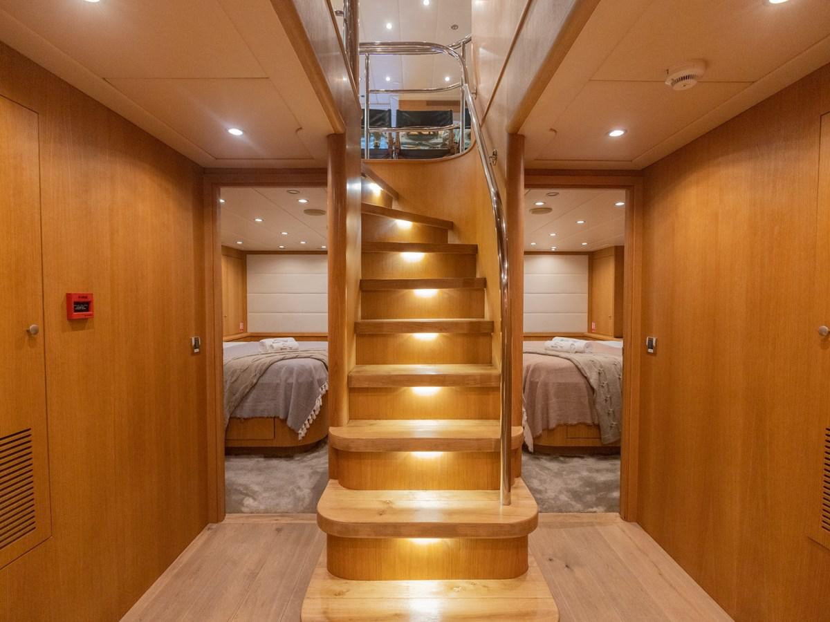 a ladder in a room aboard BANDIDO I Yacht for Sale