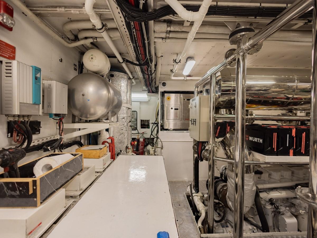 a large factory with large machinery aboard BANDIDO I Yacht for Sale