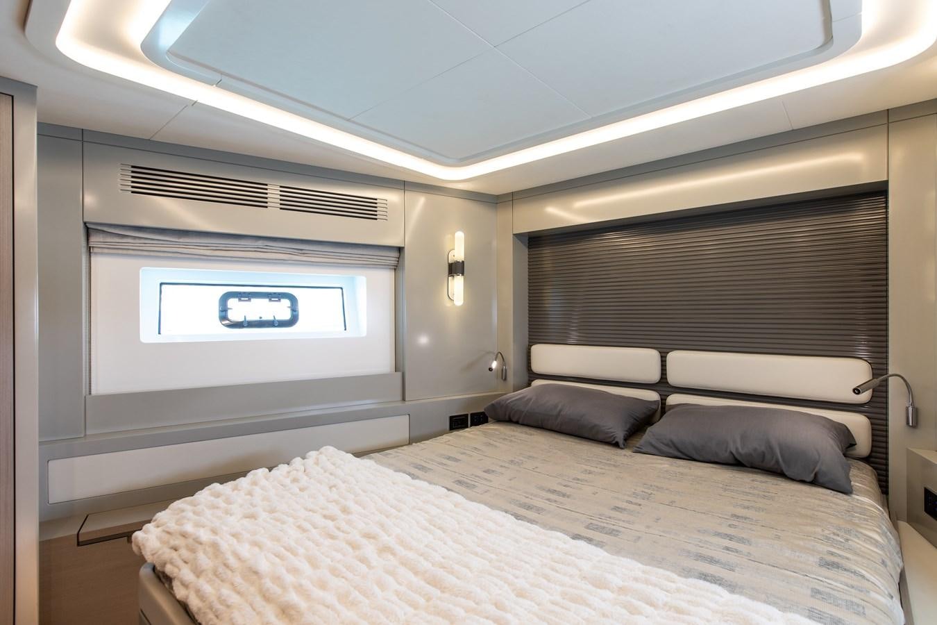 a room with two beds aboard MY LADY Y Yacht for Sale