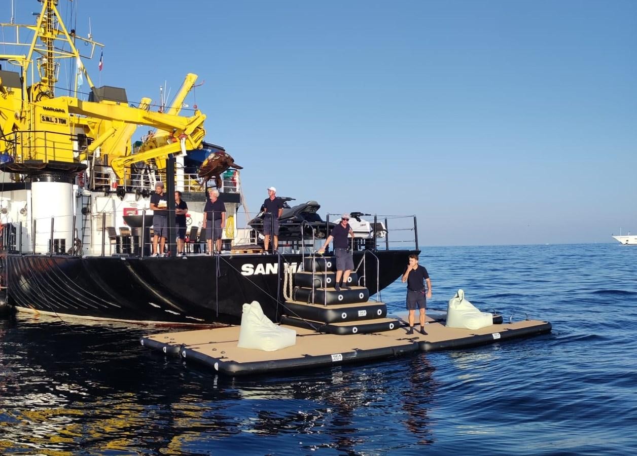 a group of people on a boat aboard TE STREEP Yacht for Sale